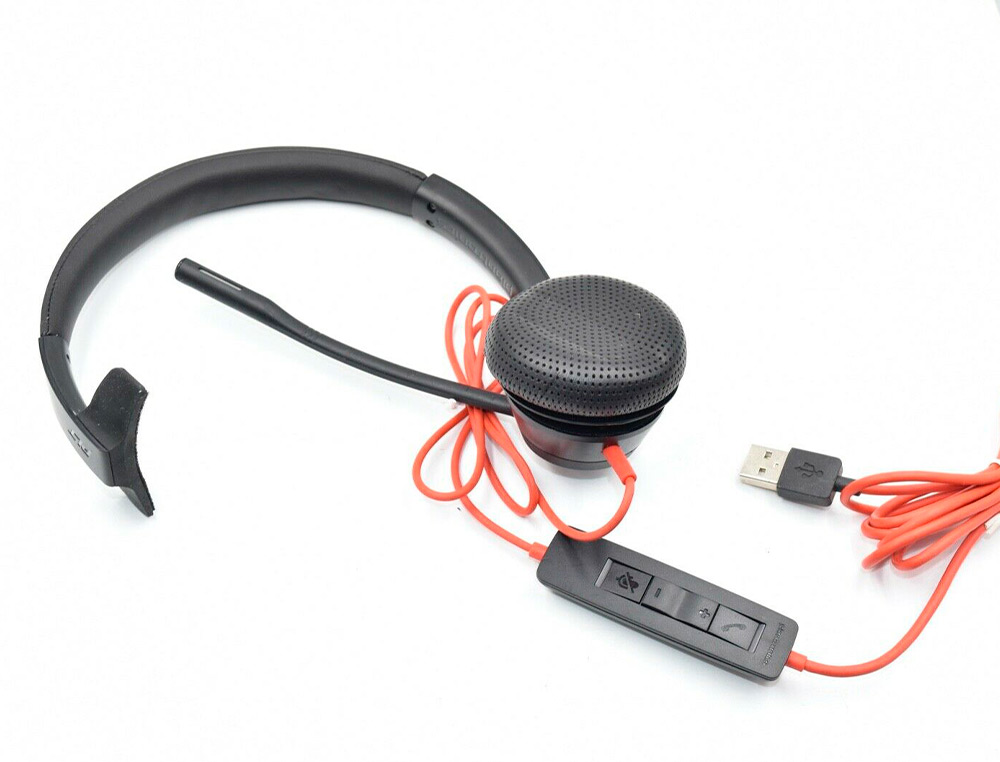 AURICULAR PLANTRONICS BLACKWIRE 3310 DIADEMA MONAURAL CABO USB-A