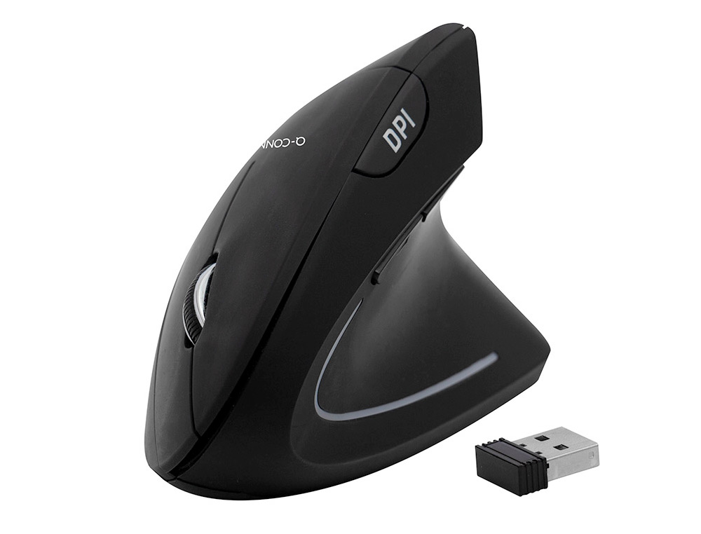 RATO Q-CONNECT OPTICO SEM FIOS ERGONOMICO VERTICAL PILHAS AAA PRETO