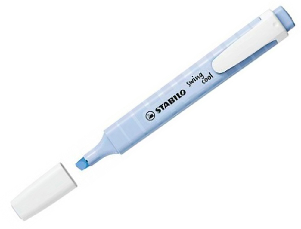 MARCADOR STABILO FLUORESCENTE SWING COOL PASTEL AZUL