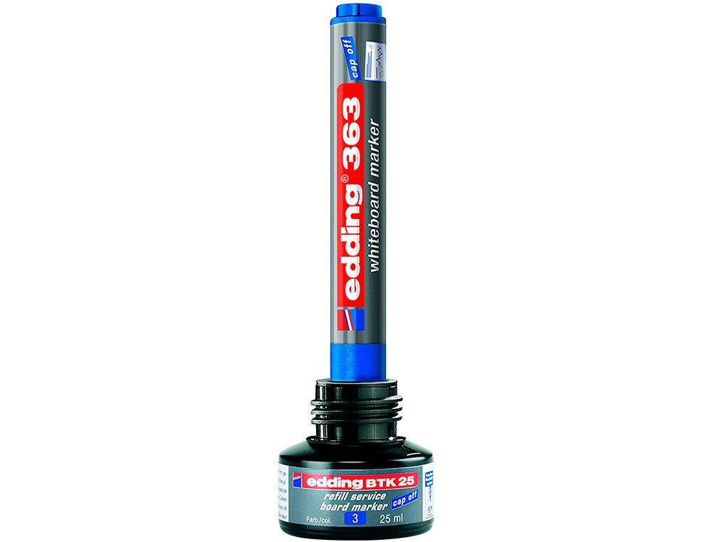 TINTA MARCADOR EDDING QUADRO BRANCO BTK-25 COR AZUL FRASCO DE 25 ML