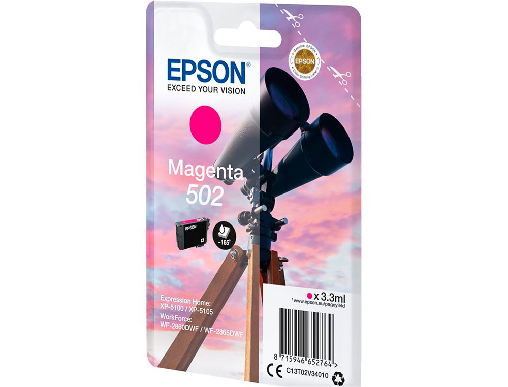 TINTEIRO EPSON SINGLEPACK MAGENTA 502 INK