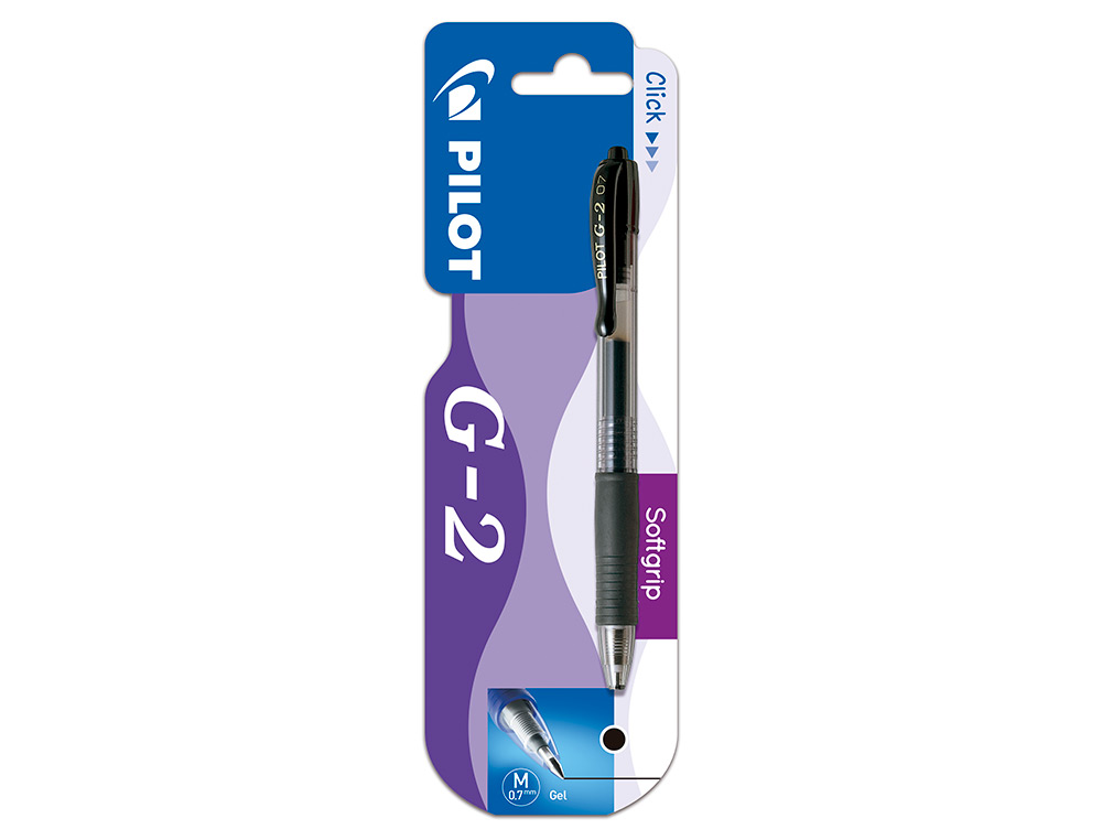 ESFEROGRAFICA PILOT G-2 PRETO TINTA GEL RETRATIL APOIO EM BORRACHA EM BLISTER