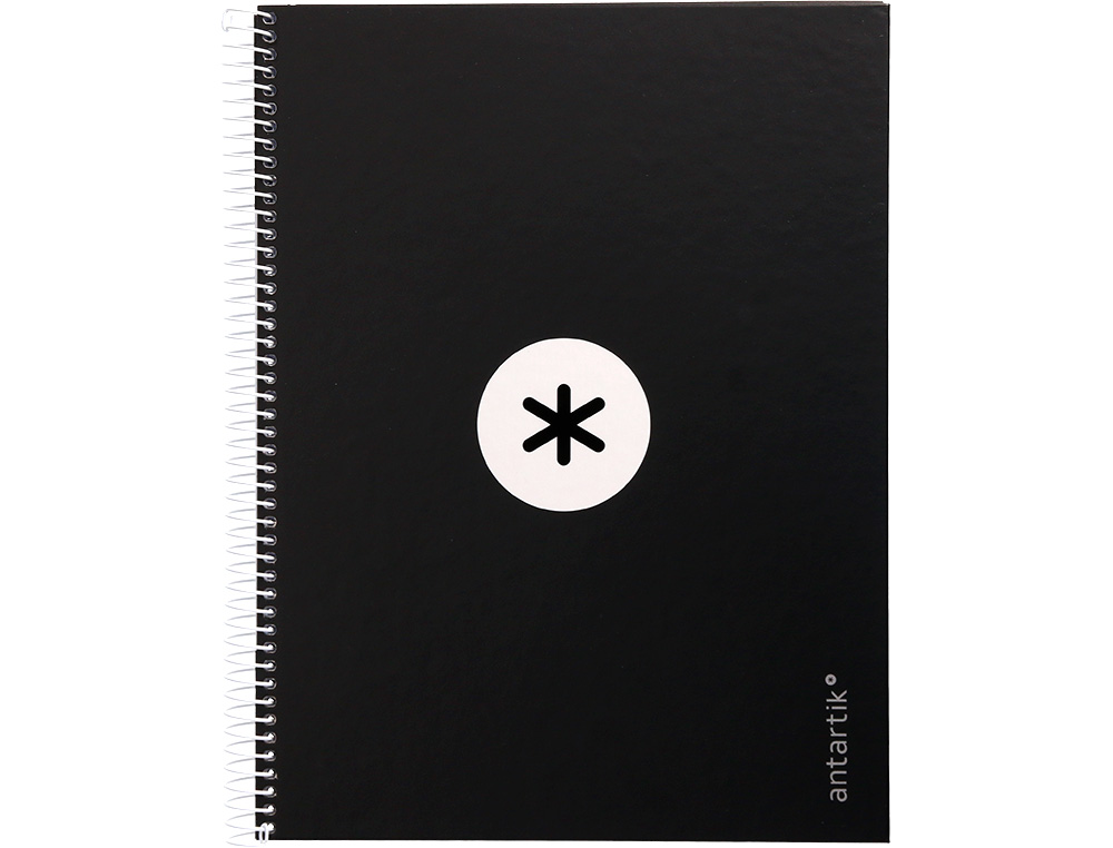 CADERNO ESPIRAL A4 MICRO ANTARTIK CAPA FORRADA 80F 90 GR QUADRICULA 5MM 1 BANDA 4 FUROS COR PRETO
