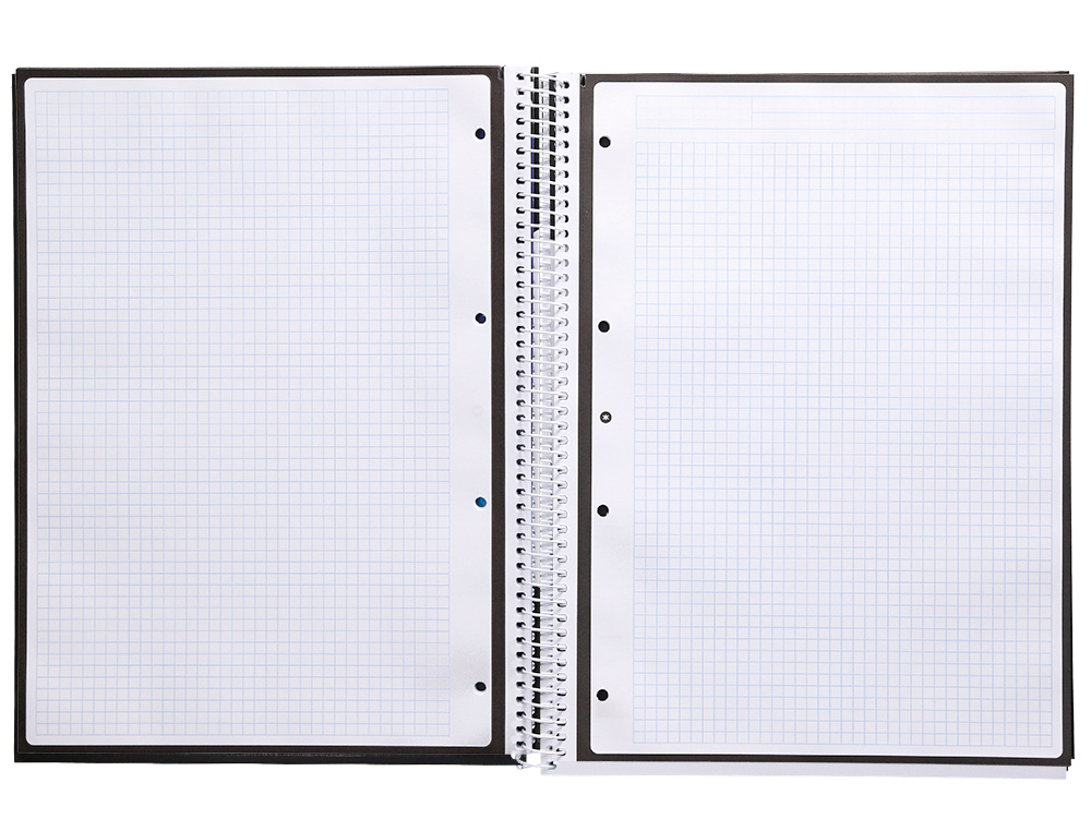 CADERNO ESPIRAL A4 MICRO ANTARTIK CAPA FORRADA 80F 90 GR QUADRICULA 5MM 1 BANDA 4 FUROS COR PRETO