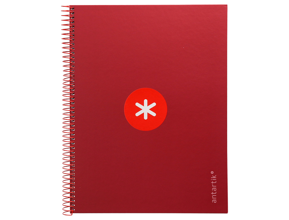 CADERNO ESPIRAL A4 MICRO ANTARTIK CAPA FORRADA 80F 90 GR HORIZONTAL 1 BANDA 4 FUROS COR FRAMBOESA