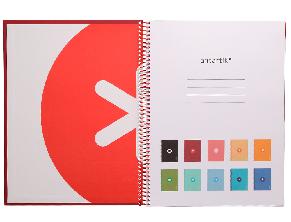 CADERNO ESPIRAL A4 MICRO ANTARTIK CAPA FORRADA 80F 90 GR HORIZONTAL 1 BANDA 4 FUROS COR FRAMBOESA