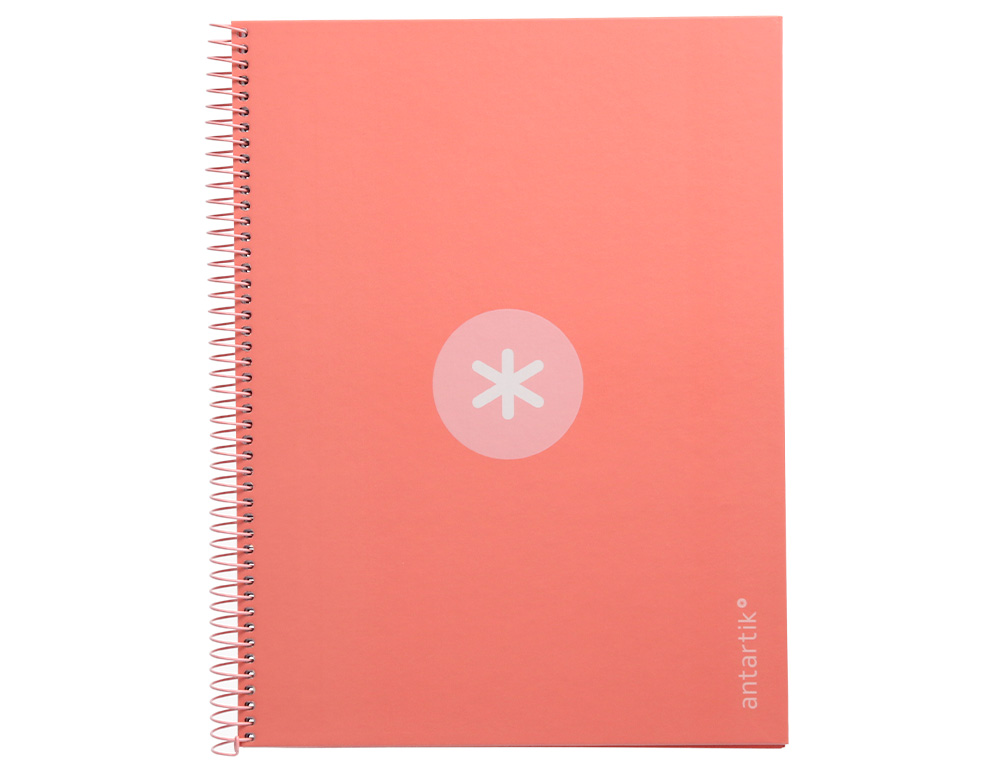 CADERNO ESPIRAL A4 MICRO ANTARTIK CAPA FORRADA 80F 90 GR HORIZONTAL 1 BANDA 4 FUROS COR ROSA CLARO