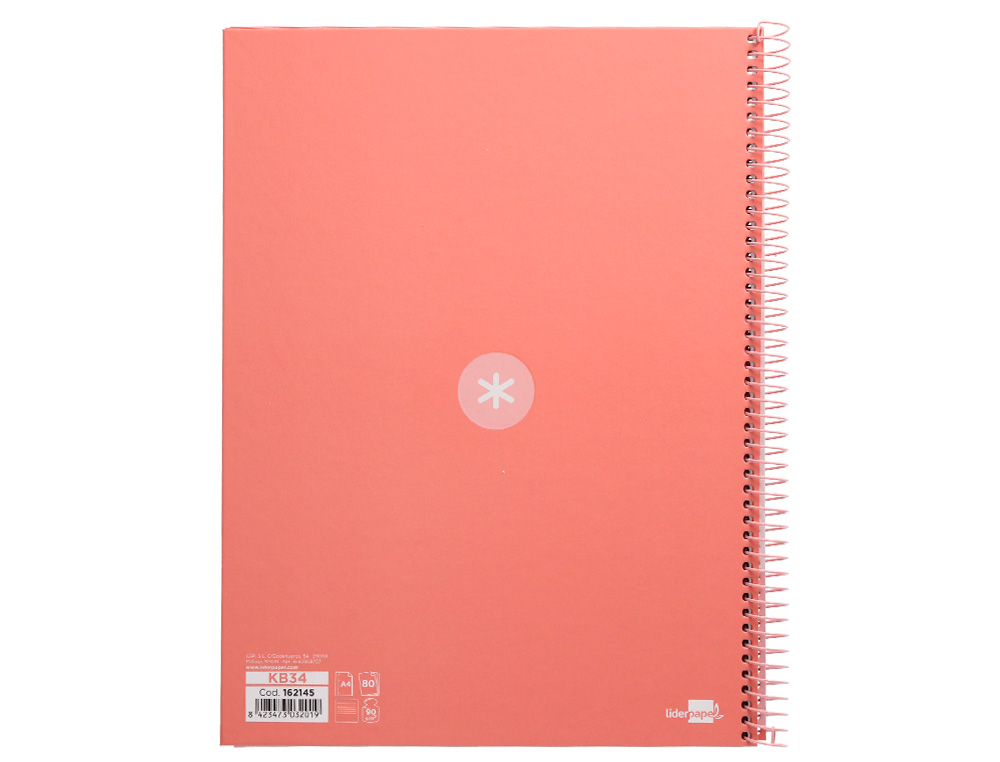 CADERNO ESPIRAL A4 MICRO ANTARTIK CAPA FORRADA 80F 90 GR HORIZONTAL 1 BANDA 4 FUROS COR ROSA CLARO