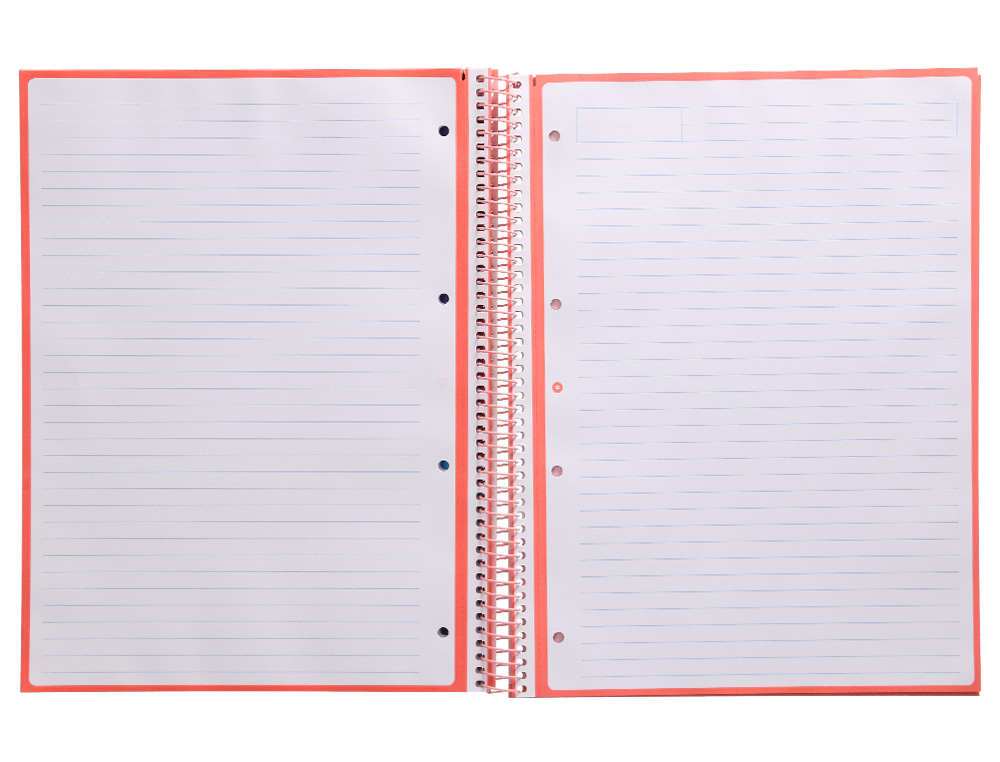 CADERNO ESPIRAL A4 MICRO ANTARTIK CAPA FORRADA 80F 90 GR HORIZONTAL 1 BANDA 4 FUROS COR ROSA CLARO