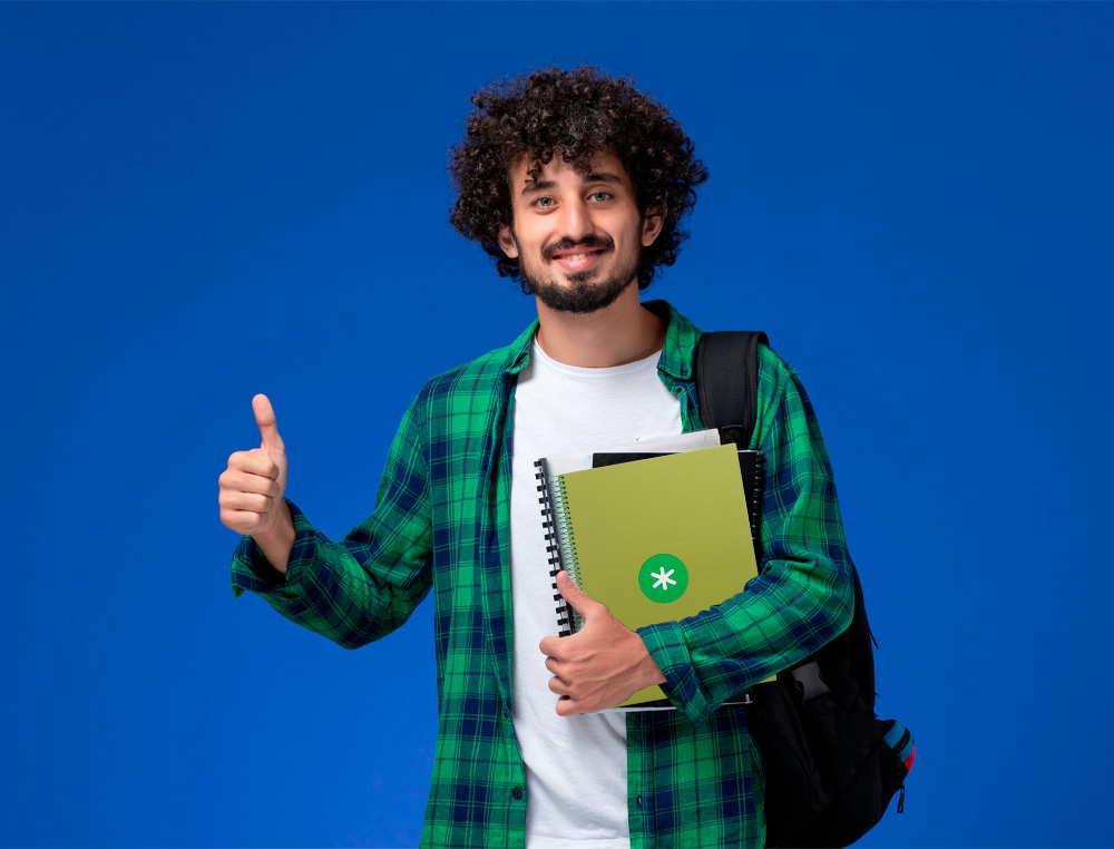 CADERNO ESPIRAL A4 MICRO ANTARTIK CAPA FORRADA 80F 90 GR HORIZONTAL 1 BANDA 4 FUROS COR VERDE