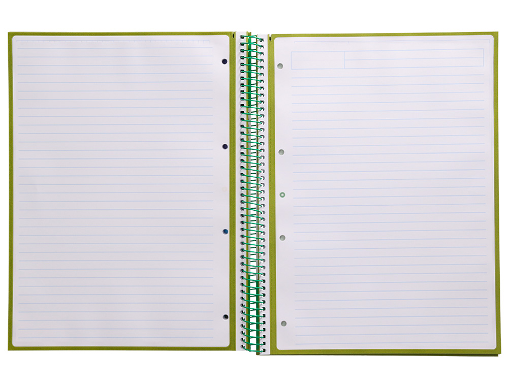 CADERNO ESPIRAL A4 MICRO ANTARTIK CAPA FORRADA 80F 90 GR HORIZONTAL 1 BANDA 4 FUROS COR VERDE