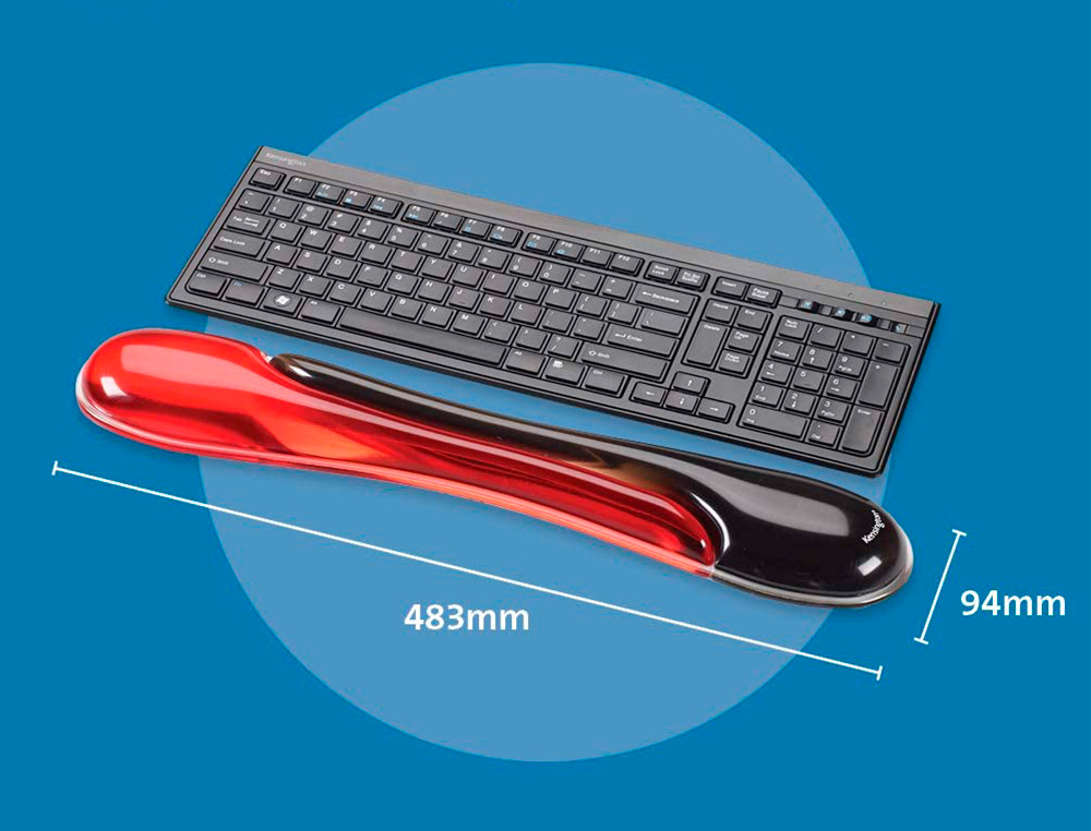 APOIO DE PULSOS KENSINGTON DUO GEL TECLADO COR PRETO/VERMELHO 240X182X25 MM