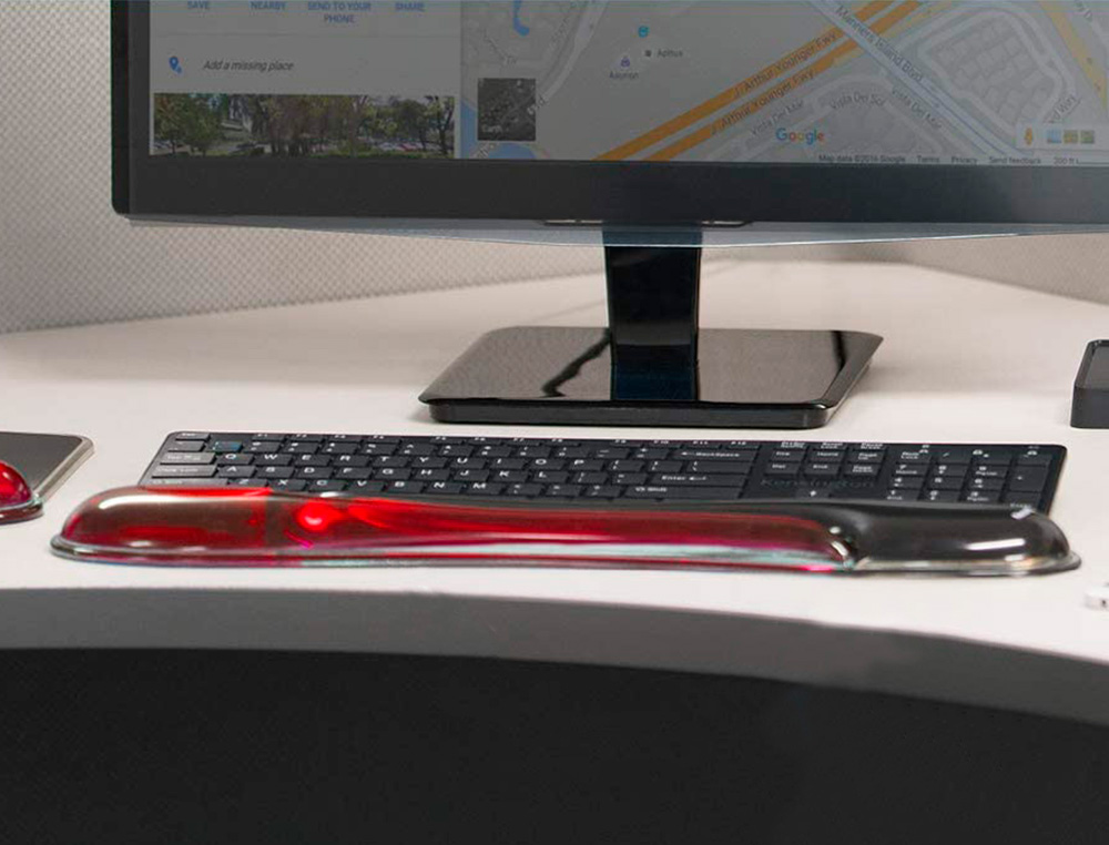 APOIO DE PULSOS KENSINGTON DUO GEL TECLADO COR PRETO/VERMELHO 240X182X25 MM