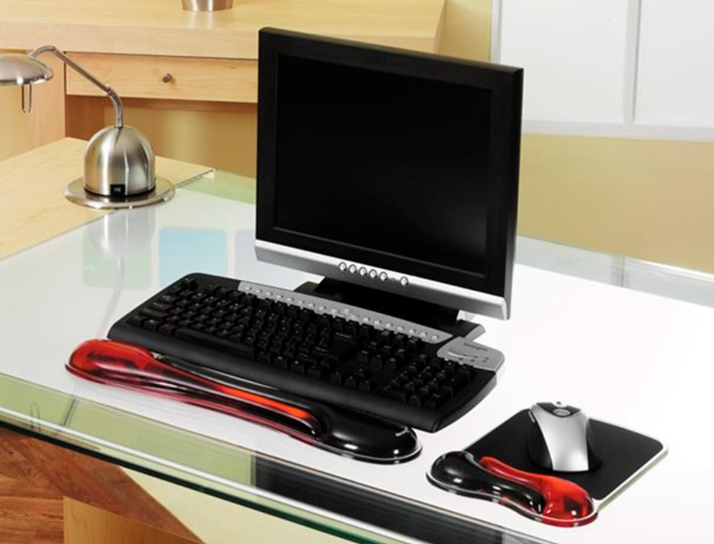 APOIO DE PULSOS KENSINGTON DUO GEL TECLADO COR PRETO/VERMELHO 240X182X25 MM