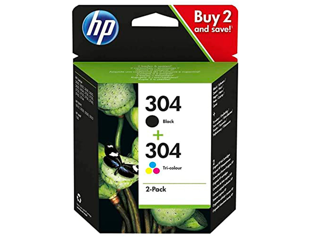 TINTEIRO HP 304 3JB05AE DESKJET 2620 / 2630 / 3720 / 3730 / 3750 / 3760 / ENVY 5010 / 5020 / 5030 MULTIPACK