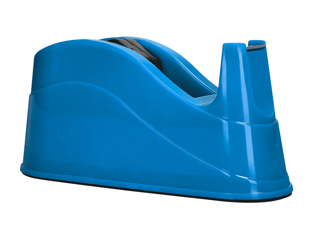 DESENROLADOR DE SECRETARIA Q-CONNECT PLASTICO PARA FITAS DE 66 MT COR AZUL 220X100X70 MM