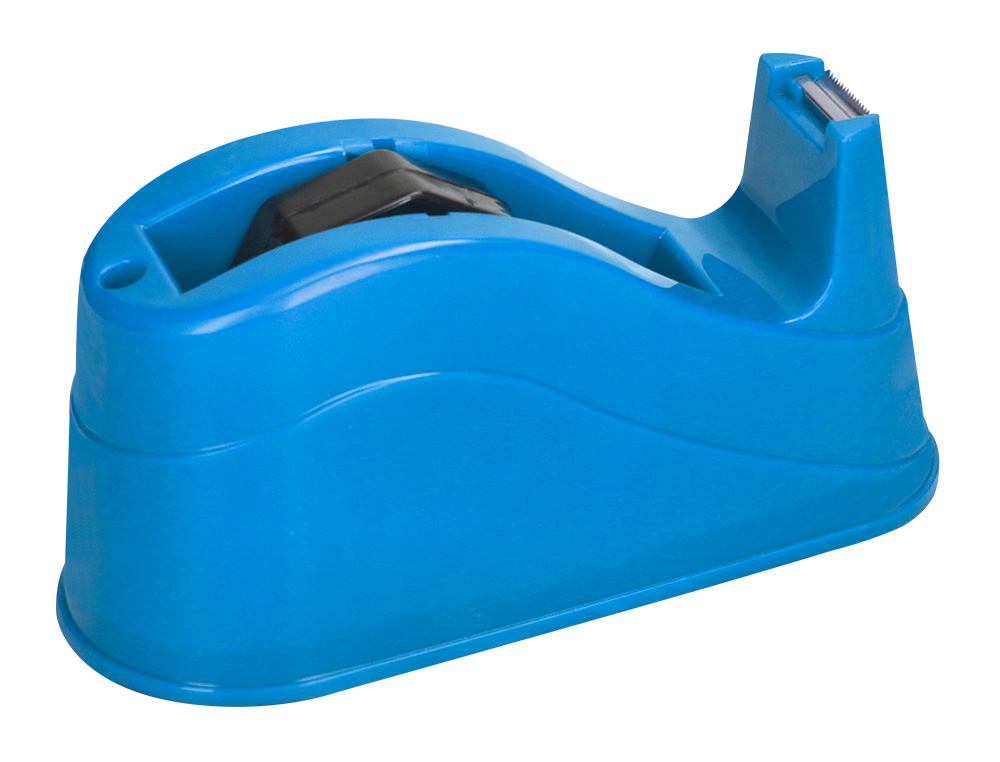DESENROLADOR DE SECRETARIA Q-CONNECT PLASTICO PARA FITAS DE 66 MT COR AZUL 220X100X70 MM