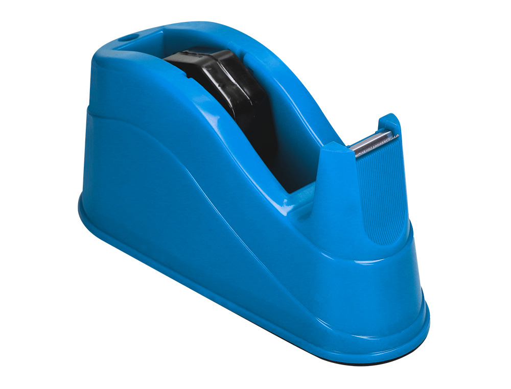 DESENROLADOR DE SECRETARIA Q-CONNECT PLASTICO PARA FITAS DE 66 MT COR AZUL 220X100X70 MM