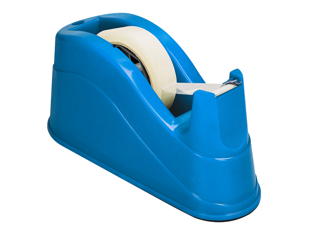 DESENROLADOR DE SECRETARIA Q-CONNECT PLASTICO PARA FITAS DE 66 MT COR AZUL 220X100X70 MM