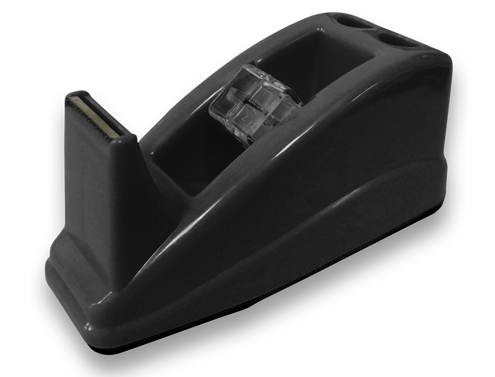 DESENROLADOR SECRETARIA Q-CONNECT PLASTICO PARA FITAS DE 33 MT COR PRETO 135X58X60 MM