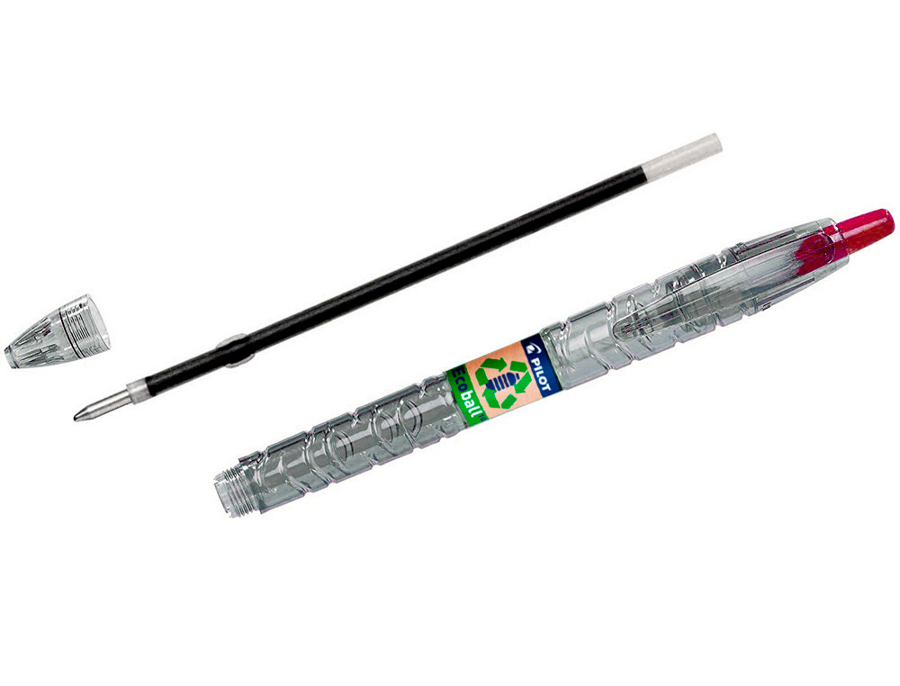 ESFEROGRAFICA PILOT ECOBALL PLASTICO RECICLADO TINTA DE OLEO PONTA DE ESFERA 1 MM COR VERMELHO