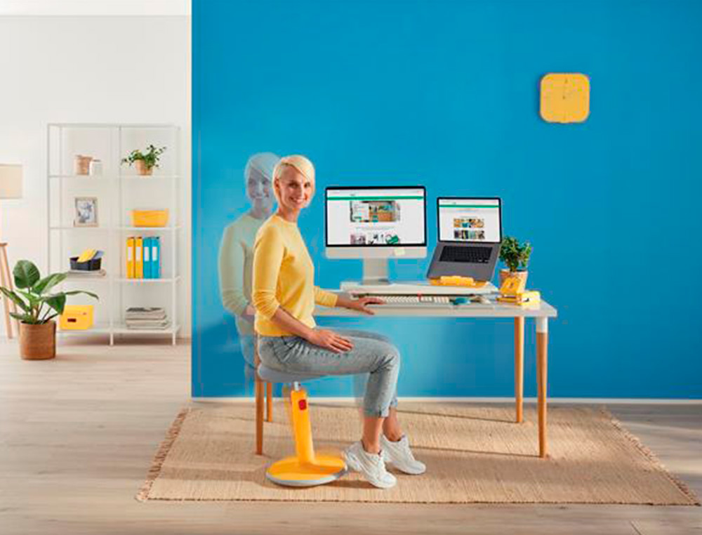 BANCO LEITZ ACTIVE ERGO COSY AJUSTAVEL COR CINZA