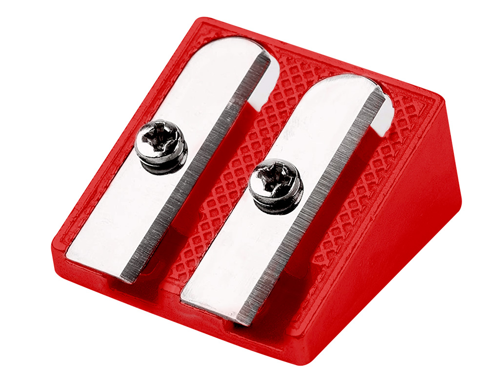 APARA LAPIS LIDERPAPEL METALICO 2 USOS COR VERMELHO