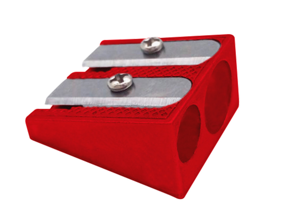 APARA LAPIS LIDERPAPEL METALICO 2 USOS COR VERMELHO