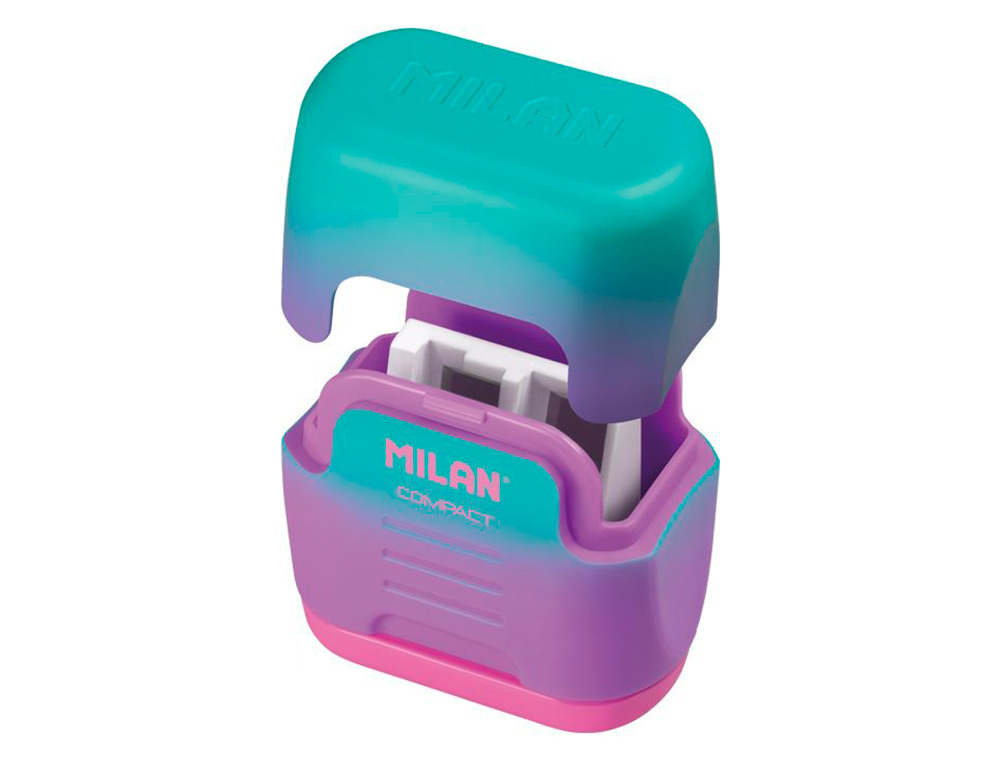 APARA LAPIS MILAN COMPACT SUNSET PLASTICO 2 USOS CORES SORTIDAS