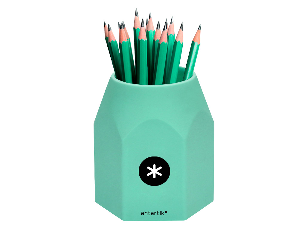 PORTA LAPIS ANTARTIK SILICONE HEXAGONAL CORES SORTIDAS PASTEL CELESTE CORAL LAVANDA E MENTA