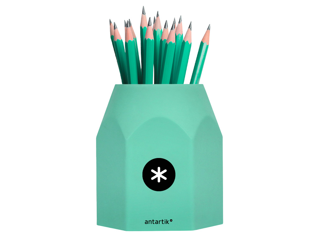 PORTA LAPIS ANTARTIK SILICONE HEXAGONAL CORES SORTIDAS PASTEL CELESTE CORAL LAVANDA E MENTA