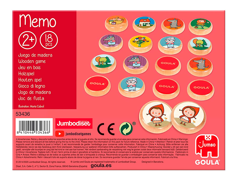 JOGO GOULA DIDATICO MEMO CAPUCHINHO VERMELHO