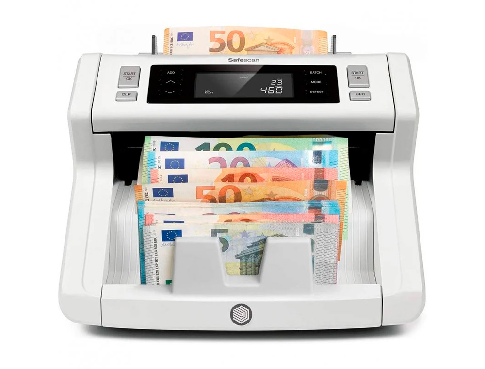 CONTADOR DE NOTAS SAFESCAN 2265 FUNCAO ADICIONAR E ANEXAR VERIFICA UV/MG/COR/TAMANHO E ESPESSURA 1200 BILHETES/MIN