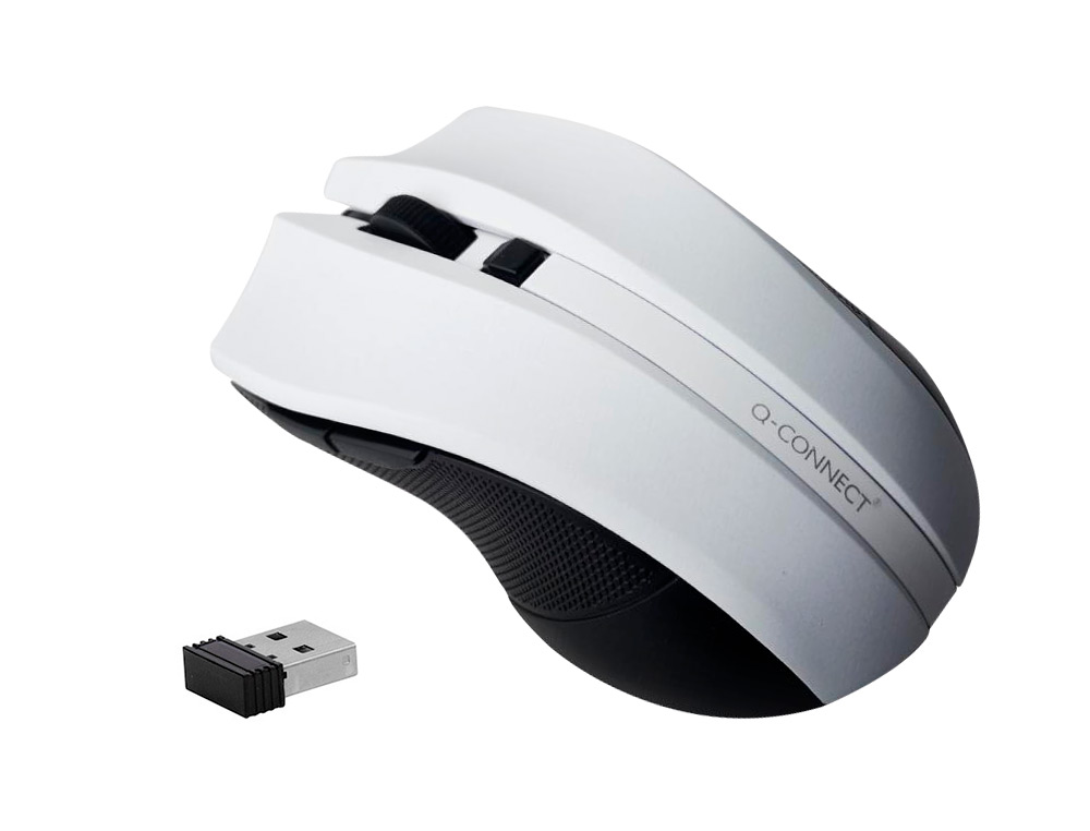 RATO Q-CONNECT OTICO SEM FIOS 1000 DPI RECETOR USB 2,4 GHZ BRANCO