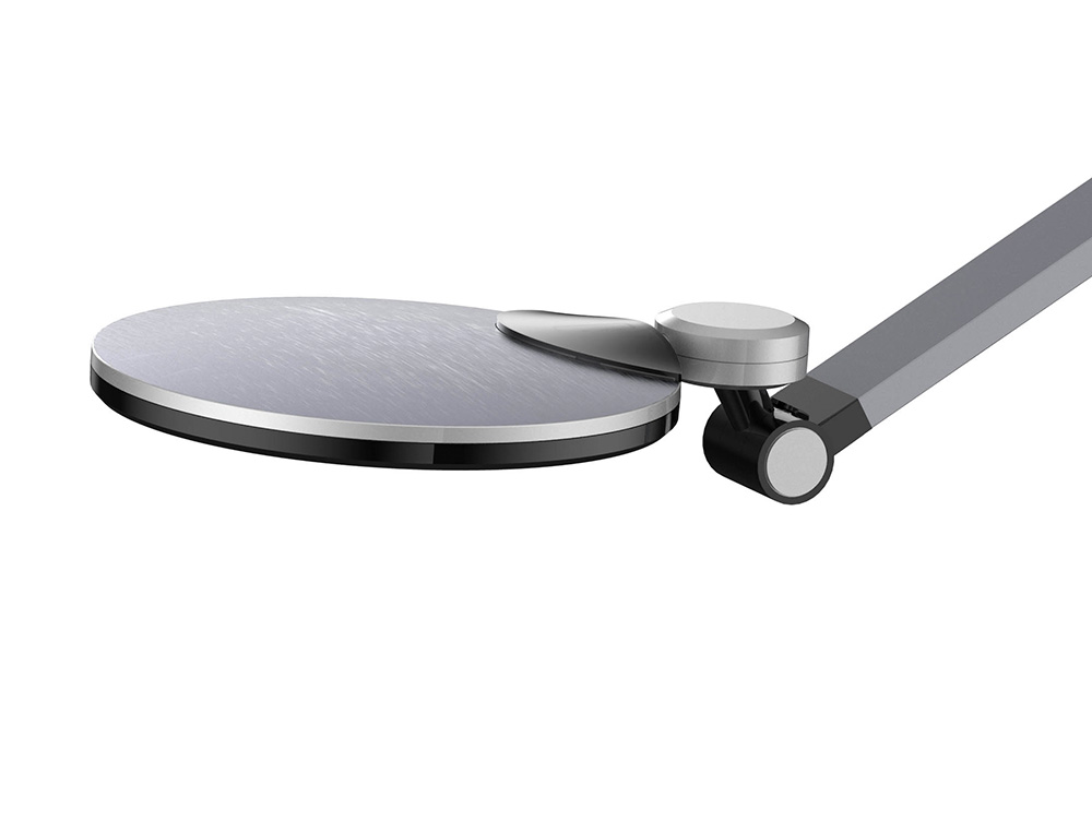 CANDEEIRO DE ESCRITORIO Q-CONNECT SECRETARIA PROFISSIONAL ALUMINIO 9W 120 LED CARREGADOR MOVEL COR PRETO