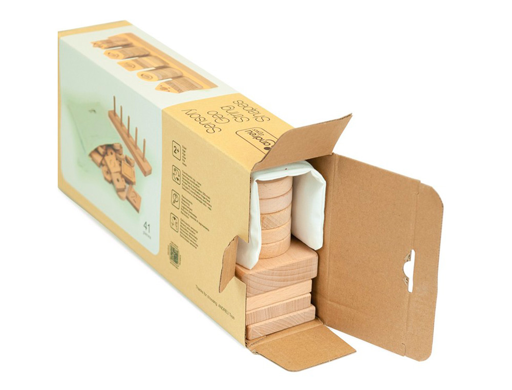 JOGO DIDATICO ANDREUTOYS FORMAS GEOMETRICAS SENSORIAIS MADEIRA