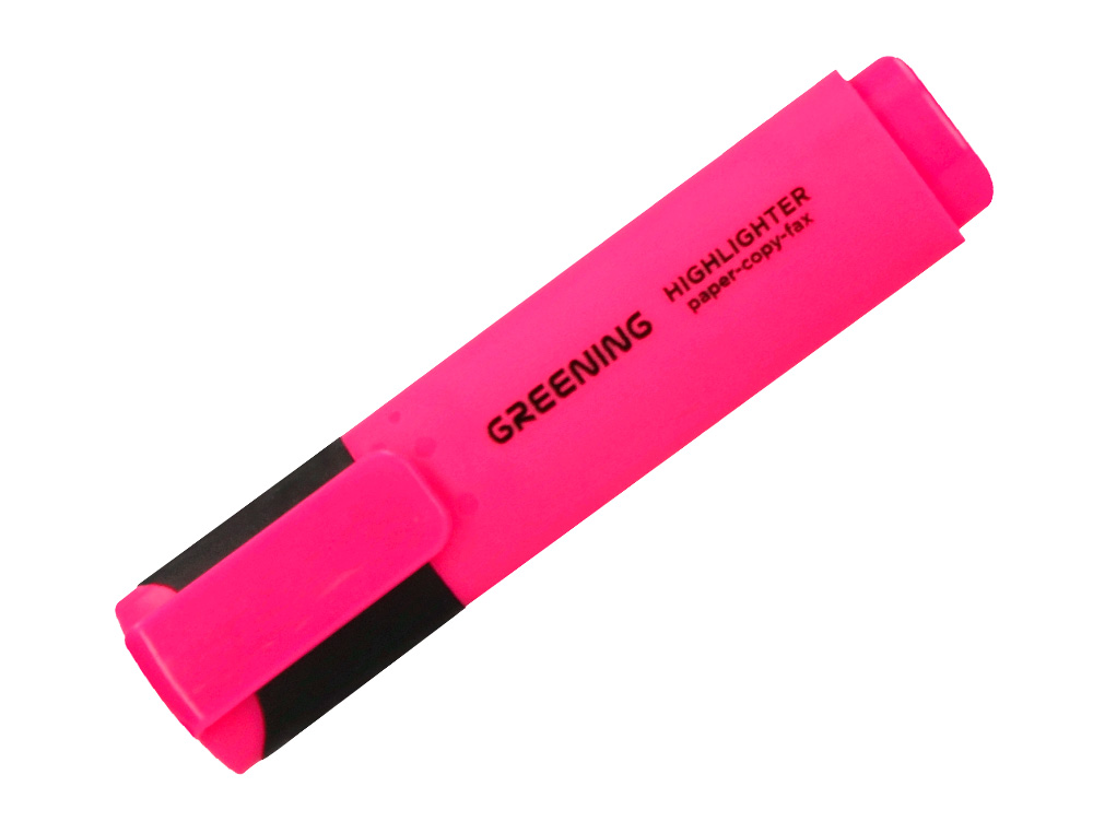 MARCADOR GREENING FLUORESCENTE PONTA BISELADA ROSA