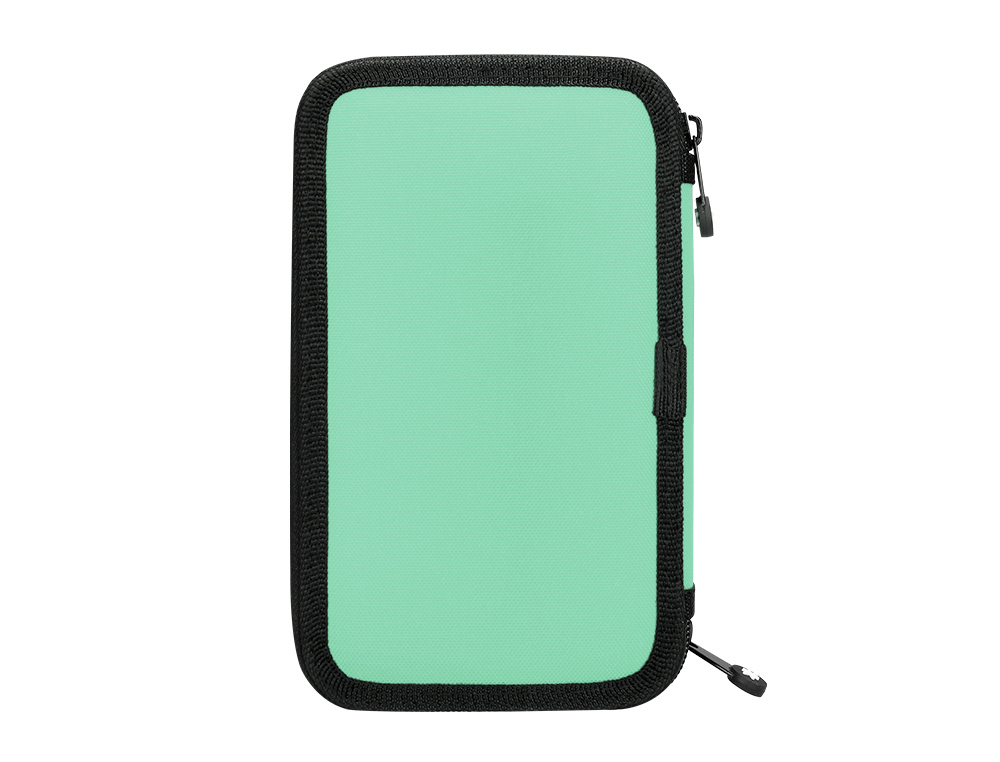 ESTOJO ESCOLAR ANTARTIK DUPLO COR MENTA 28 PECAS 200X125X45 MM