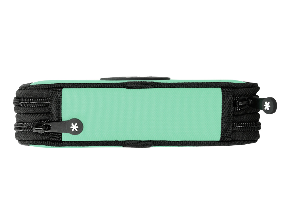 ESTOJO ESCOLAR ANTARTIK DUPLO COR MENTA 28 PECAS 200X125X45 MM