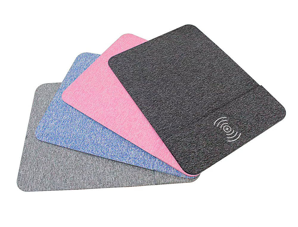 TAPETE DE RATO Q-CONNECT COM CARREGADOR SEM FIOS COR CINZENTA 300X220 MM