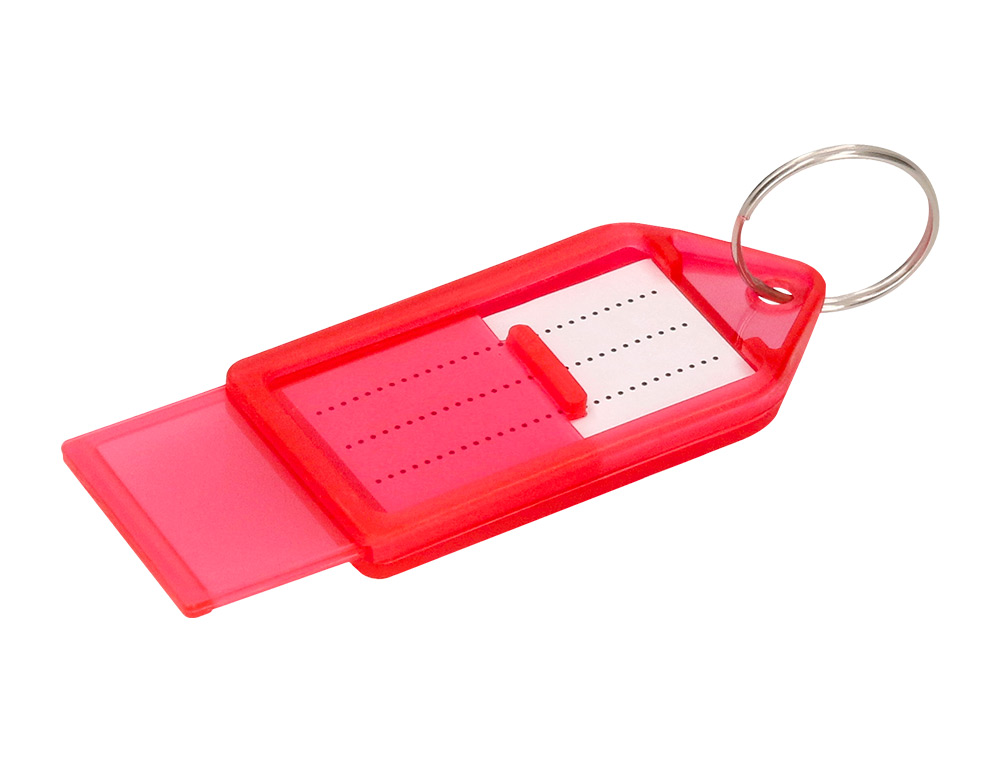 CHAVEIRO PORTA ETIQUETAS Q-CONNECT PREMIUM COR VERMELHO CAIXA DE 40 UNIDADES