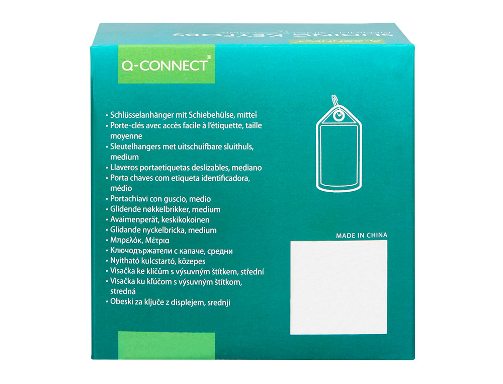 CHAVEIRO PORTA ETIQUETAS Q-CONNECT PREMIUM COR VERMELHO CAIXA DE 40 UNIDADES