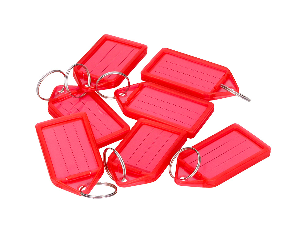 CHAVEIRO PORTA ETIQUETAS Q-CONNECT PREMIUM COR VERMELHO CAIXA DE 40 UNIDADES