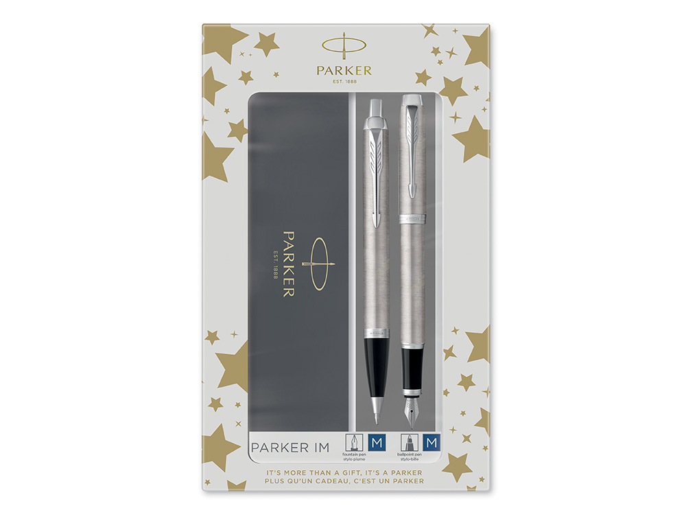 CONJUNTO PARKER IM ESSENTIAL AÇO CT ESFEROGRAFICA + CANETA