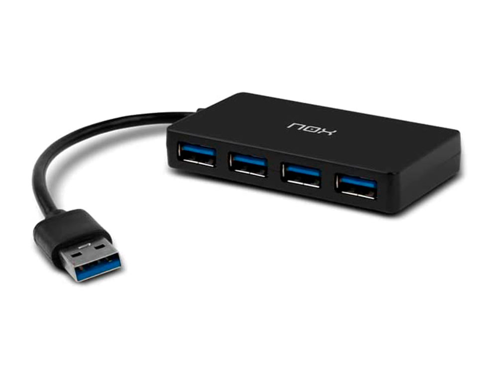 HUB NOX 4 PORTAS USB 3.0 COMPATIVEL COM WINDOWS MAC E LINUX