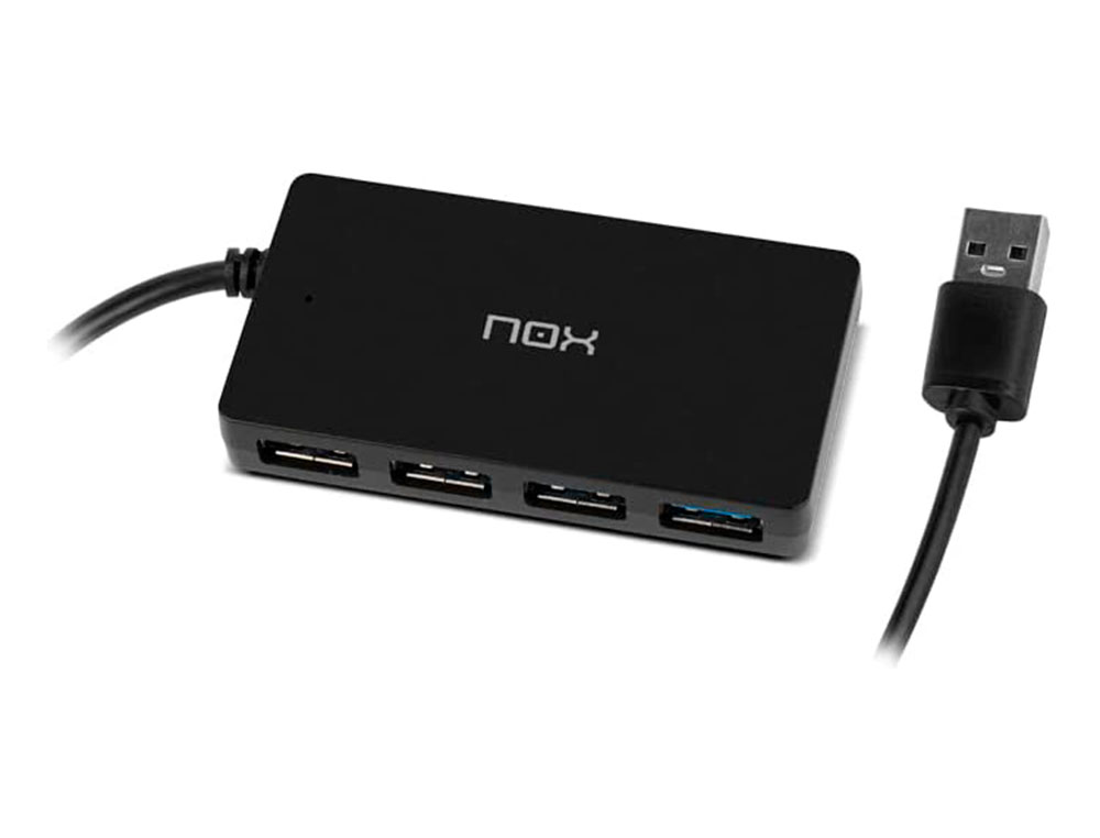 HUB NOX 4 PORTAS USB 3.0 COMPATIVEL COM WINDOWS MAC E LINUX