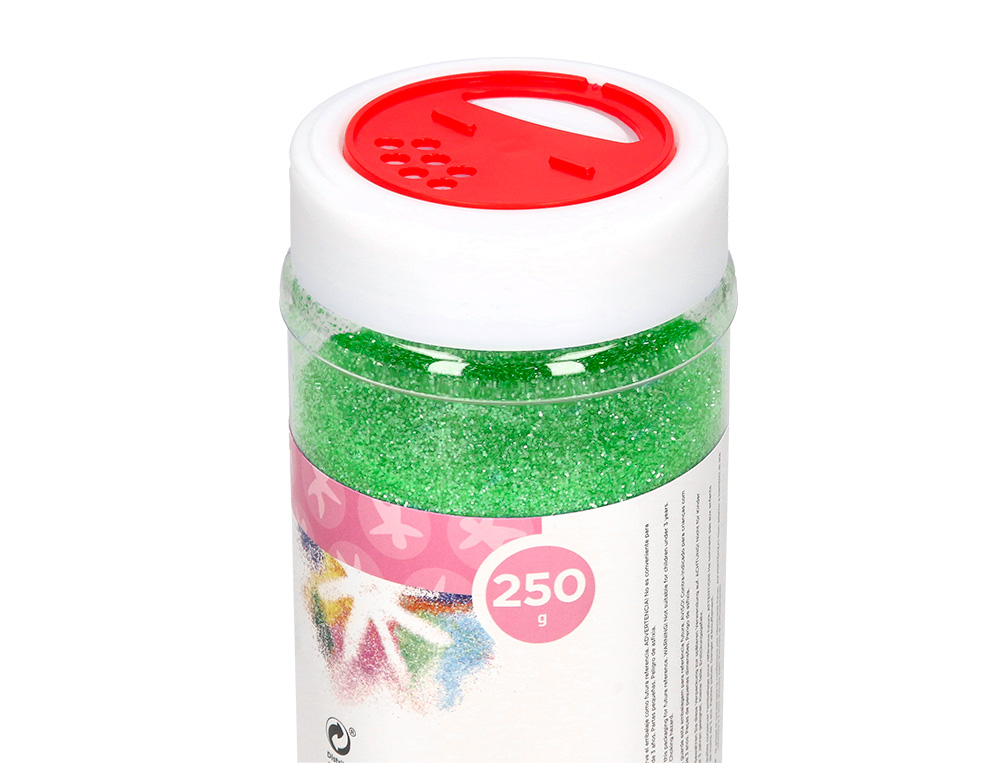 PURPURINA LIDERPAPEL FANTASIA COR VERDE PASTEL METALIZADO FRASCO DE 250 GR