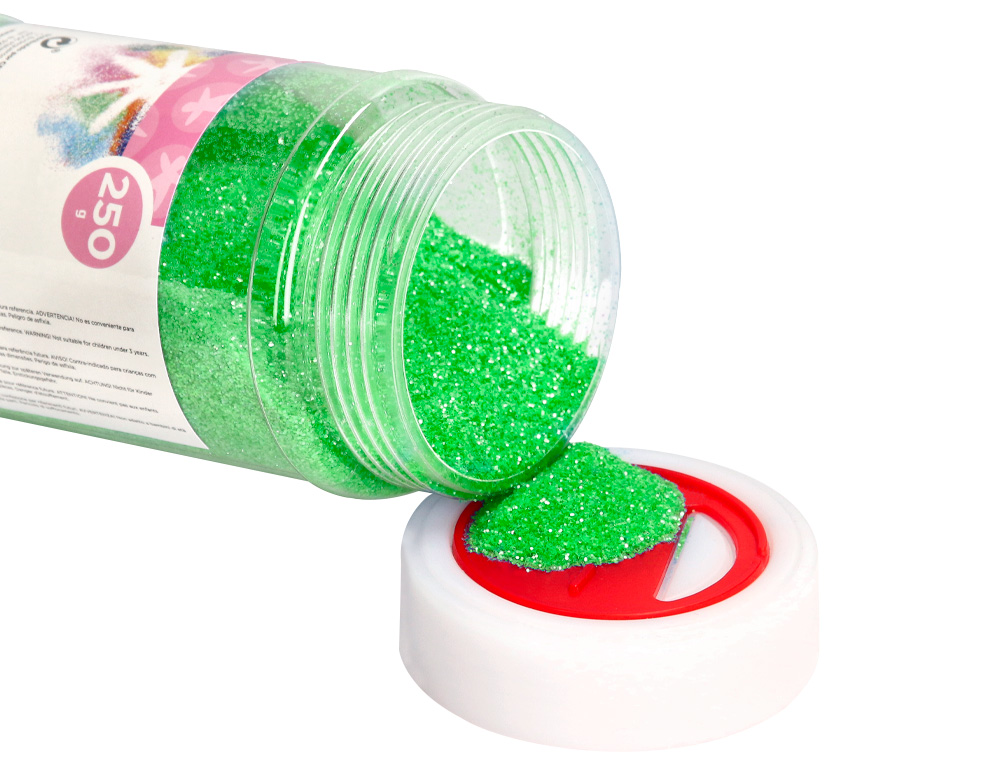 PURPURINA LIDERPAPEL FANTASIA COR VERDE PASTEL METALIZADO FRASCO DE 250 GR