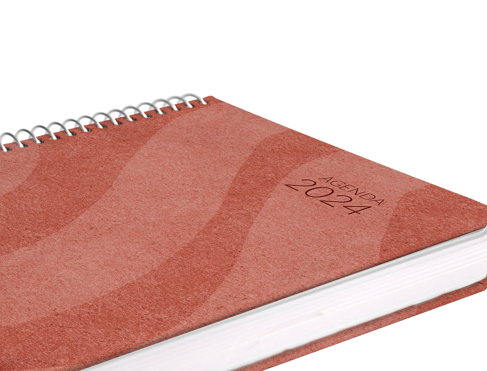 AGENDA ESPIRAL LIDERPAPEL SYROS 15X21 CM 2024 DIA PAGINA ESPIRAL SIMPLES PAPEL 60 GR COR VERMELHO