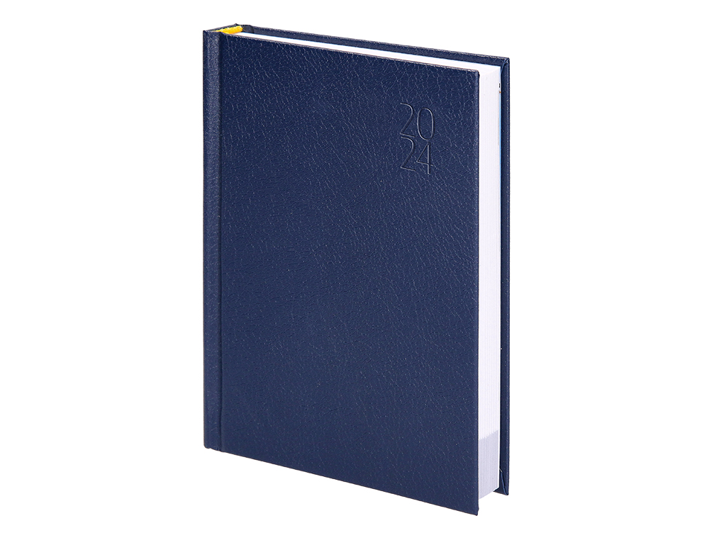 AGENDA ENCADERNADA LIDERPAPEL CORFU 15X21 CM 2024 DIA PAGINA PAPEL 60 GR COR AZUL IDIOMA PORTUGUES